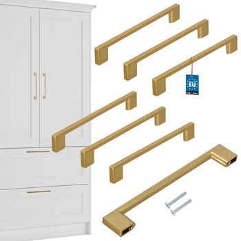 Mâner mobilier clasic modern aur mat 160 mm set de 6 buc.