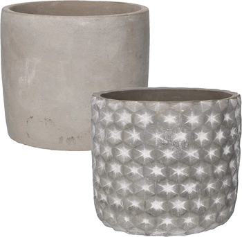 Ghiveci beton 12 cm set de 2 buc.