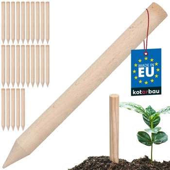 Tăruși din lemn fag geodezici pentru legume copaci 30 cm set de 25 buc.