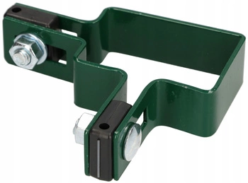 Suport colțar pentru stâlp gard 60x40 mm - Culoare verde