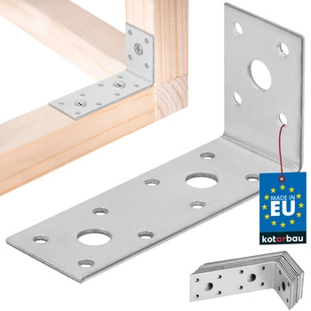 Colțar dulgheresc inoxidabil galvanizat 100x50x35 mm set de 12 buc.