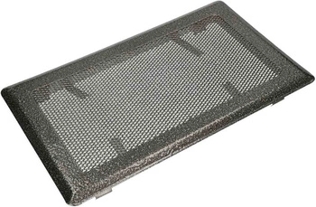 Grilaj de ventilație șemineu metalic 16x30 cm – Culoare argintie