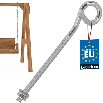 Cârlig leagăn înșurubabil inox M10 210 mm