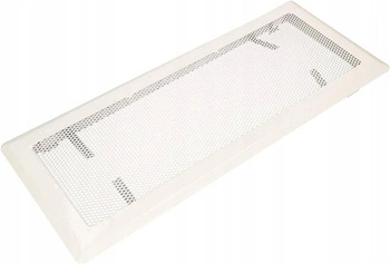 Șemineu grilă de ventilație metalică 16x45 cm alb