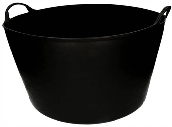 Găleată flexibilă neagră 55l cu urechi