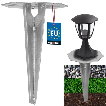 Bază pentru lumini de grădină înfiptă în pământ ancoră 190 mm