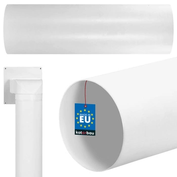 Canal de ventilație rotund țeavă pvc alb 50 cm fi 150 mm