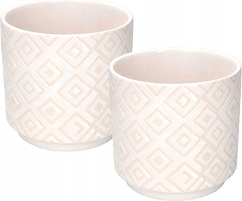 Set 2x capac pentru ghiveci de flori 12 din ceramică smălțuită