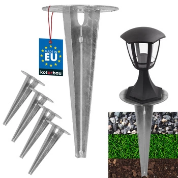 Bază pentru lumini de grădină înfiptă în pământ ancoră 150 mm set de 4 buc.