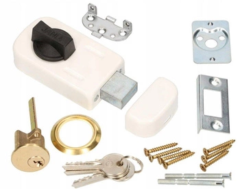 Ușă de garaj de blocare de suprafață alb