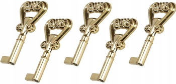 Cheie mobilier bar universală decorativă retro aurie 54 mm set de 5 buc.