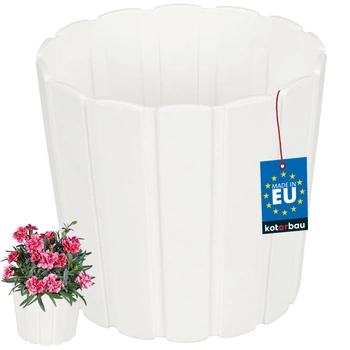 Ghiveci placutic alb 4x13 cm