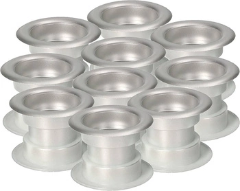 Mufă pentru ușă mufă de ventilație - 10 buc - Culoare satinat crom