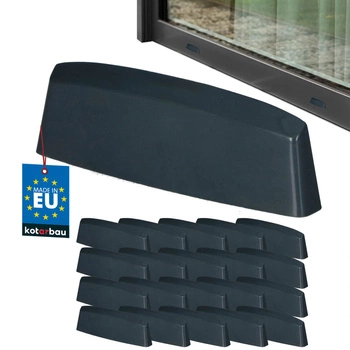 Capac de drenaj pentru ferestre PVC antracit 36 mm set de 20 buc.