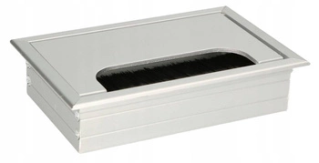 Cable crossover aluminiu aluminiu cable hole silver 120x80 mm