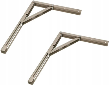 Suport unghiular pliabil pe raft 400 mm extins 2 buc. - Culoare satinat