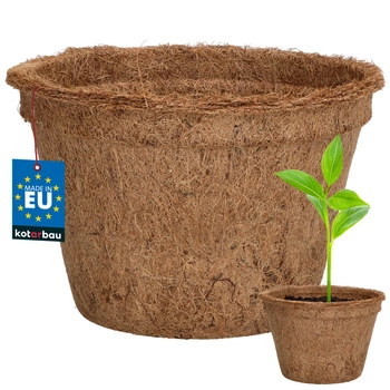 Ghiveci de flori din fibre naturale de nucă de cocos 19,5 cm