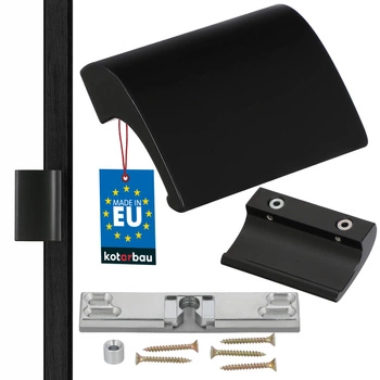 Zăvor balcoane mânere uși încuietoare paletă din aluminiu - Culoare neagră