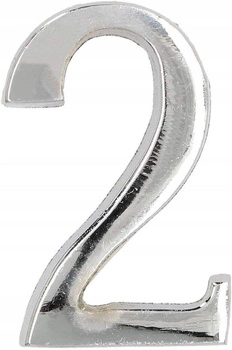 Numărul casei "2" numărul ușii 5 cm cromat