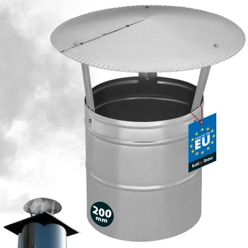 Copertină de fum pentru țeavă galvanizată ø200