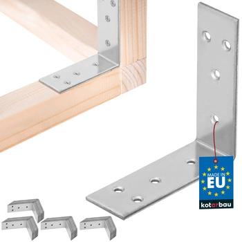 Colțar dulgheresc inoxidabil galvanizat 60x60x20 mm set de 50 buc.