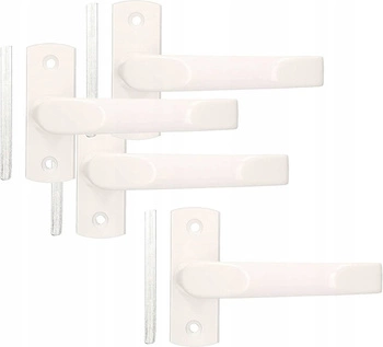 Mâner ușă set 125 pentru poartă - 4 buc. - Culoare albă