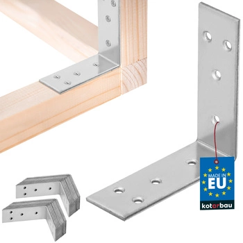 Colțar dulgheresc inoxidabil galvanizat 60x60x20 mm set de 25 buc.