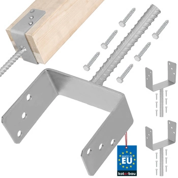 Bază de stâlp cu tijă de încastrare 160 mm set de 2 buc.