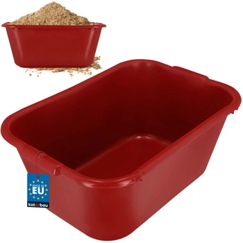 Tavă de construcție grădină dreptunghiulară pentru mortar roșu 55 l