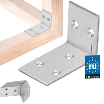 Colțar dulgheresc inoxidabil galvanizat 30x45x25 mm set de 12 buc.