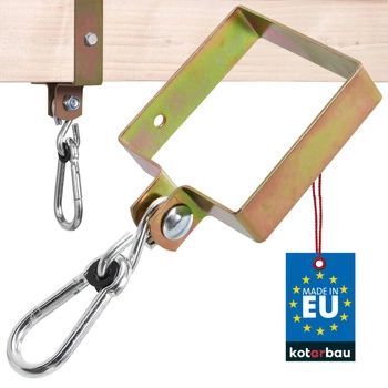 Colier cârlig leagăn carabinieră fixare 120 mm – Culoare auriu