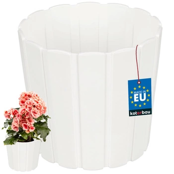 Ghiveci placutic alb 5x15 cm