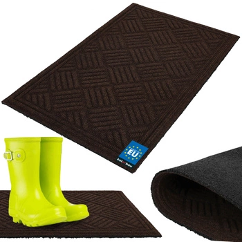 Covoraș pentru pantofi antiderapant maro 45x75 cm
