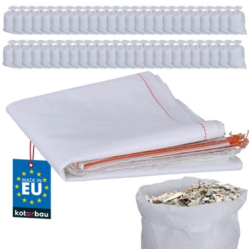 Sac din polipropilenă pentru moloz nisip făină 30 kg 50x80 cm set de 50 buc.