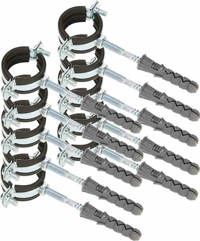 Clemă pentru țevi de 5/4" cu mâner de cauciuc - 10 buc.