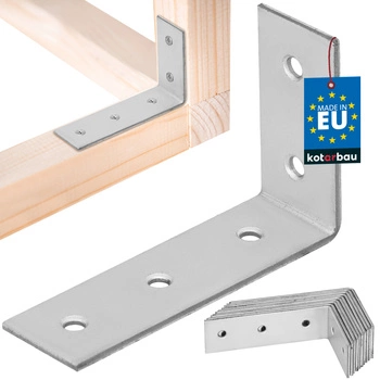 Colțar dulgheresc inoxidabil galvanizat 50x80x25 mm set de 12 buc.