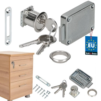 Încuietoare de mobilă reglabilă pentru dulapuri sertare fronturi 15-40 mm