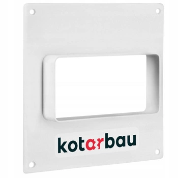 Flanșă de perete pentru canal plat 120x60 alb