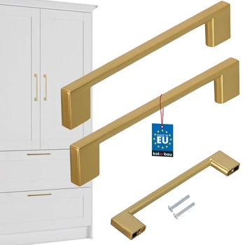 Mâner mobilier clasic modern aur mat 128 mm set de 2 buc.