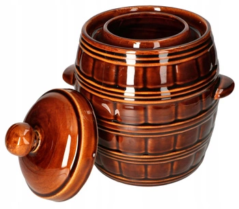 Butoi de 5l de gresie cu capac pentru decapare