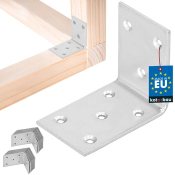 Colțar dulgheresc inoxidabil galvanizat 55x45x35 mm set de 25 buc.