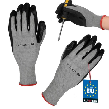 Mănuși de lucru antiderapante acoperite cu latex gri mărimea xxl