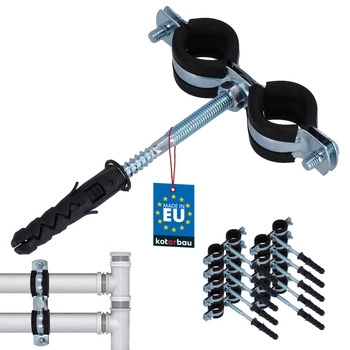 Clemă pentru țevi de 1/2" cu mâner de cauciuc 10 buc.