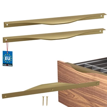 Mâner mobilier aluminiu auriu mat 320/340 mm set de 2 buc.