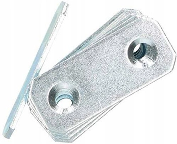 Conector plat perforat 40x16 mm oțel set de 100 buc.