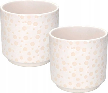 Set 2x capac pentru ghiveci de flori 12 din ceramică smălțuită