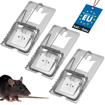 Capcană pentru șobolani capcană pentru șobolani prindere metalică - 3 buc.