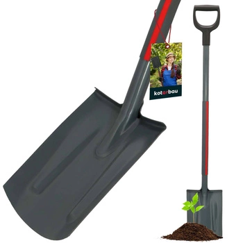 Spadel de grădină drept din oțel cu mâner 120 cm