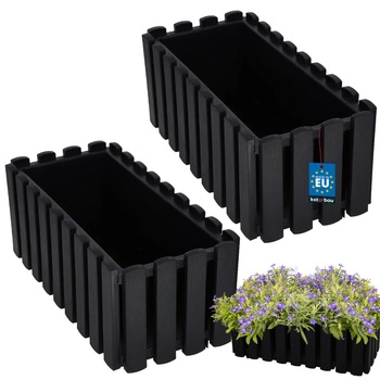 Jardinieră de balcon rustică 400 mm set de 2 buc.