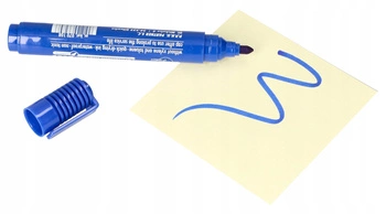 Marker albastru permanent impermeabil rotund